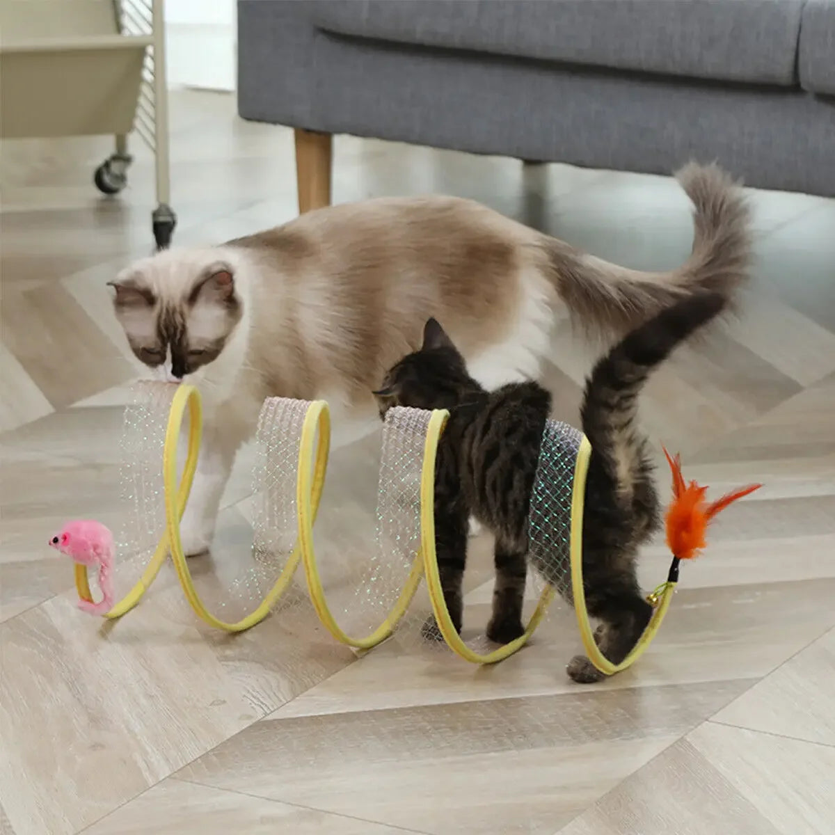 Spiral Cat Tunnel Toy